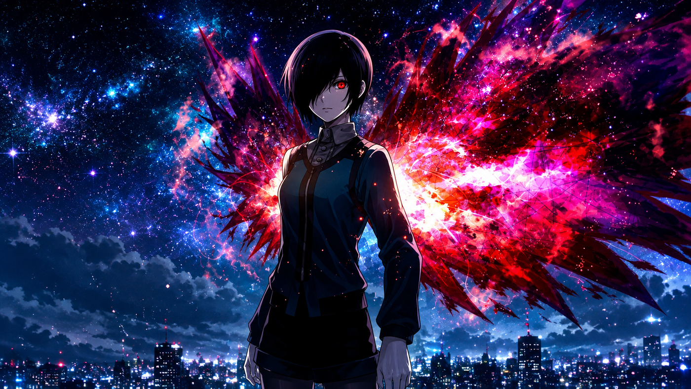 Anime Cánh Đỏ Giữa Không Gian Vũ Trụ