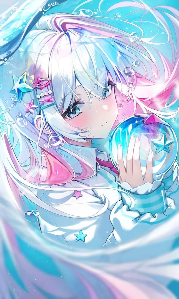 Ảnh Nền Anime Nữ Màu Pastel Dễ Thương